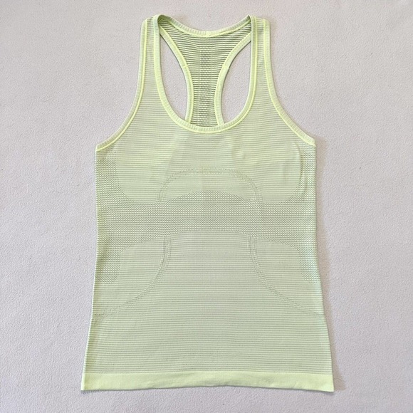 Lululemon Heathered Clear Mint Ray Yellow Green Swiftly Tech Racerback Tank 6 - Picture 3 of 10